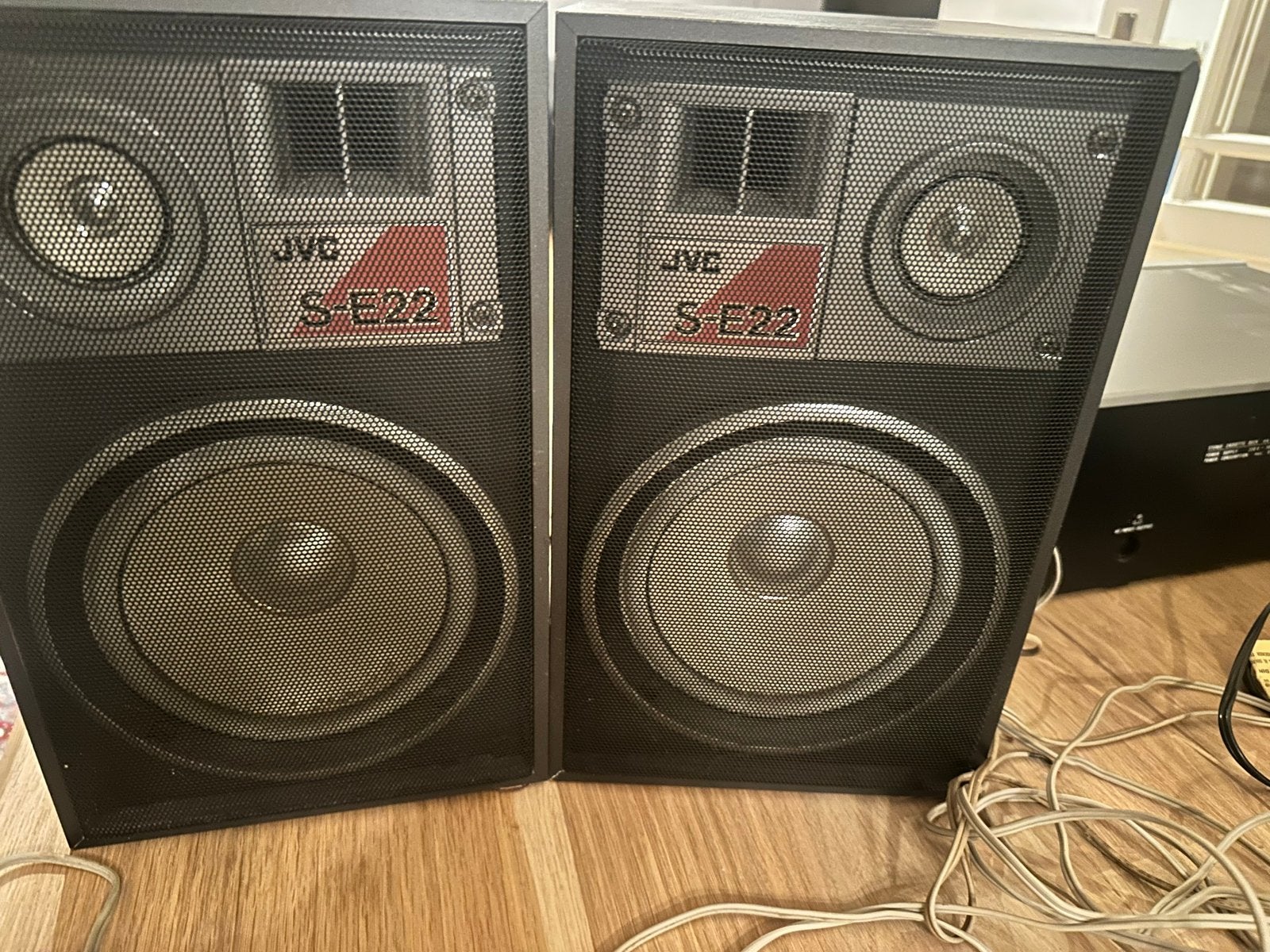 JVC S-E22 Boekenplank Luidsprekers - Vintage Geluid, Gebruikt, Inclusief kabels, JVC, Ophalen of Verzenden