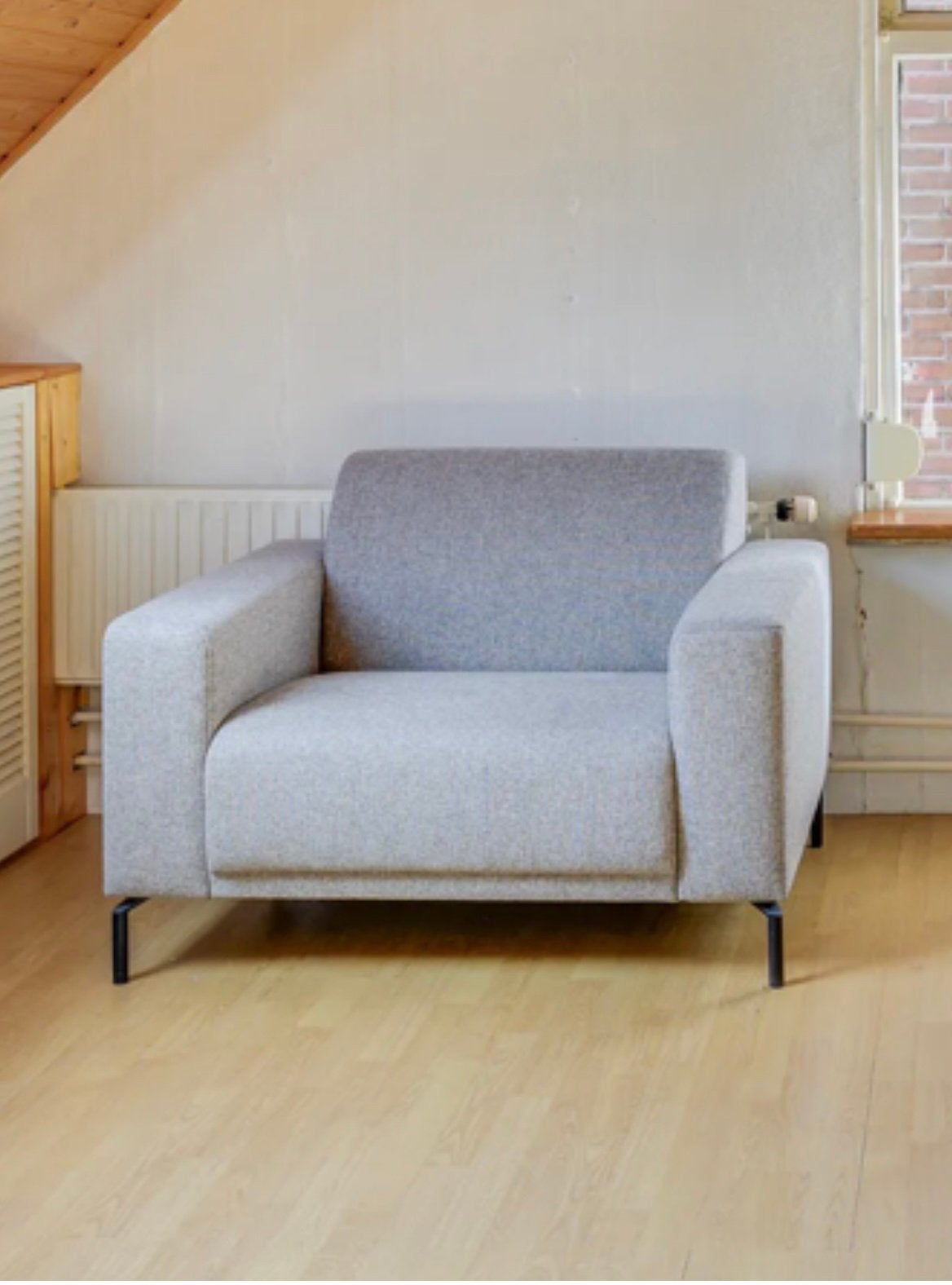 Fauteuil 1,5-zits (Loveseat), Ophalen, Industrieel, modern, 75 tot 100 cm, Zo goed als nieuw