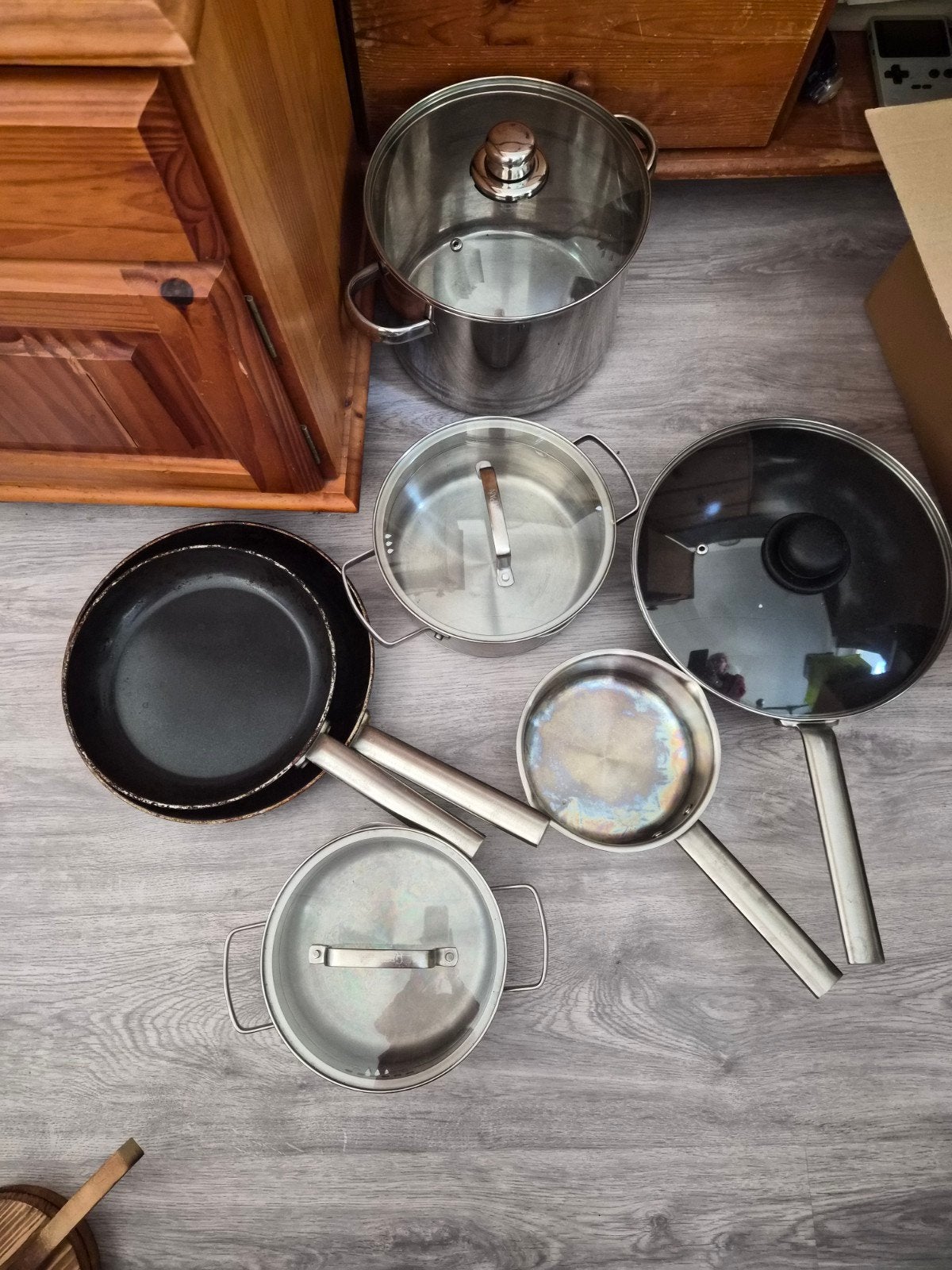 pannenset van greenpan, Ophalen, Pannenset, Zo goed als nieuw, GreenPan