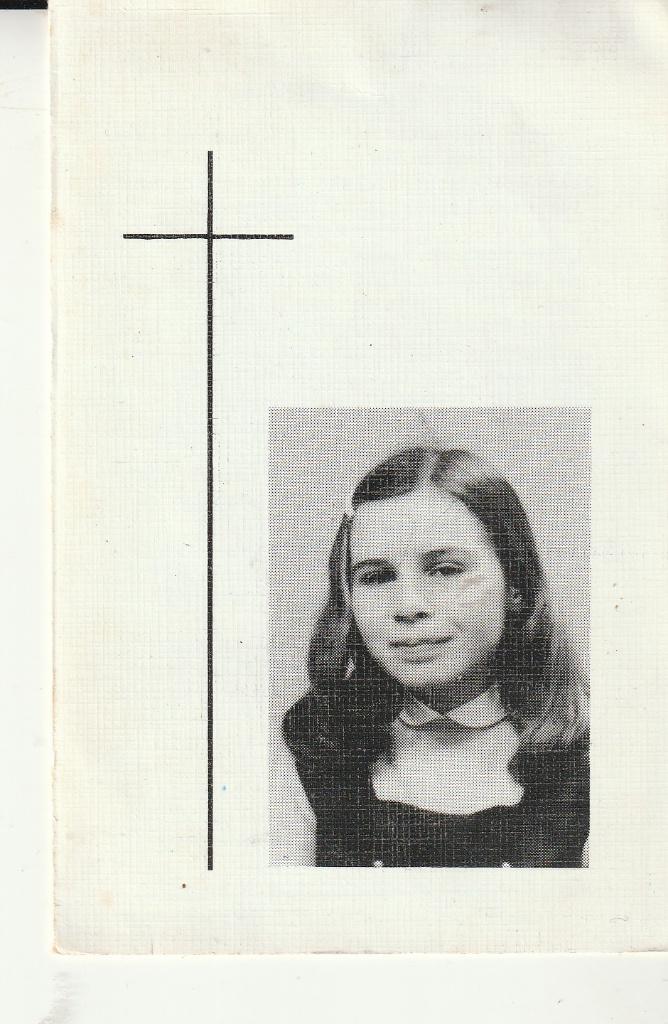 Bidprentje Annemie Verberne 1959-1974, Ophalen of Verzenden, Bidprentje