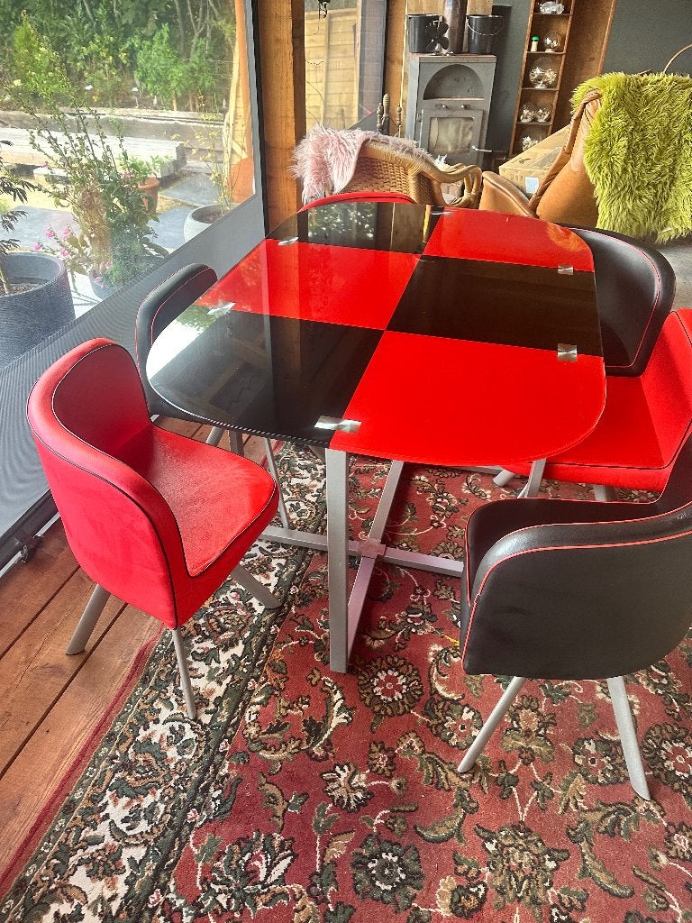 Retro set eethoek, Huis en Inrichting, Complete eetkamers, Ophalen, Gebruikt, Retro, 4 tot 6 stoelen