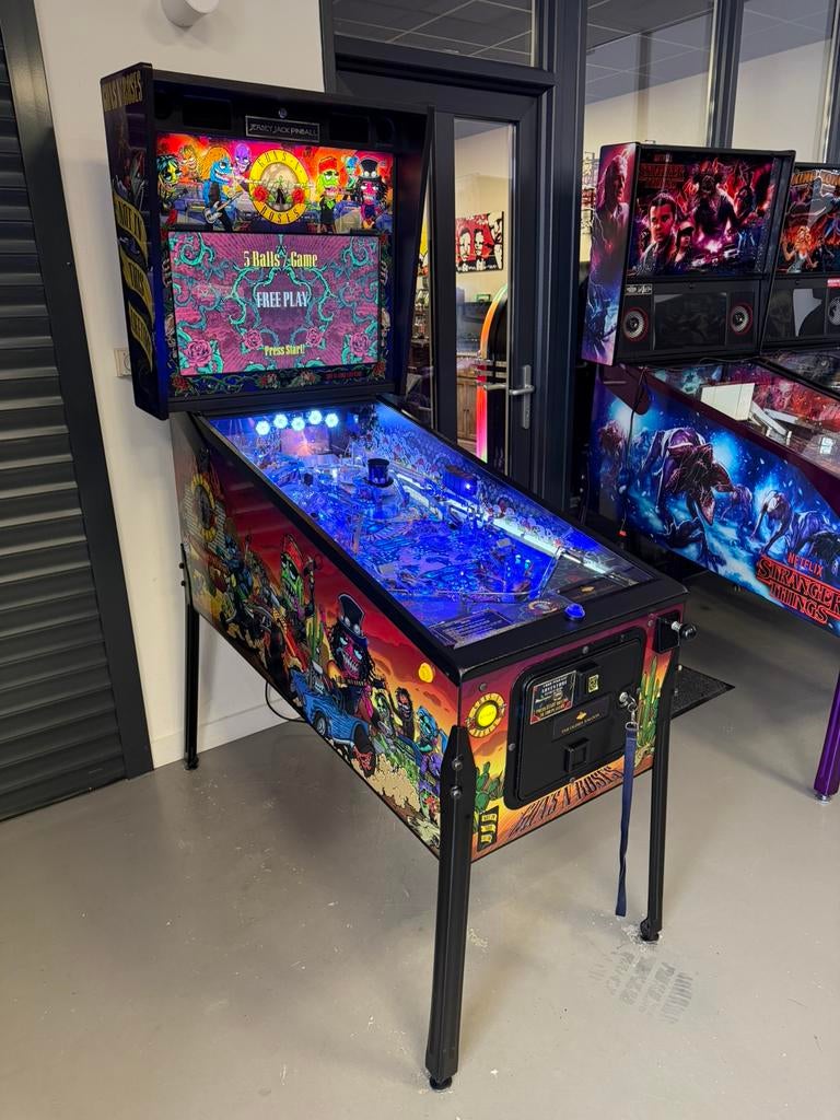 Prachtige flipperkast JJP Guns N Roses Pinball, Zo goed als nieuw, Ophalen, Overige merken, Dot-matrix