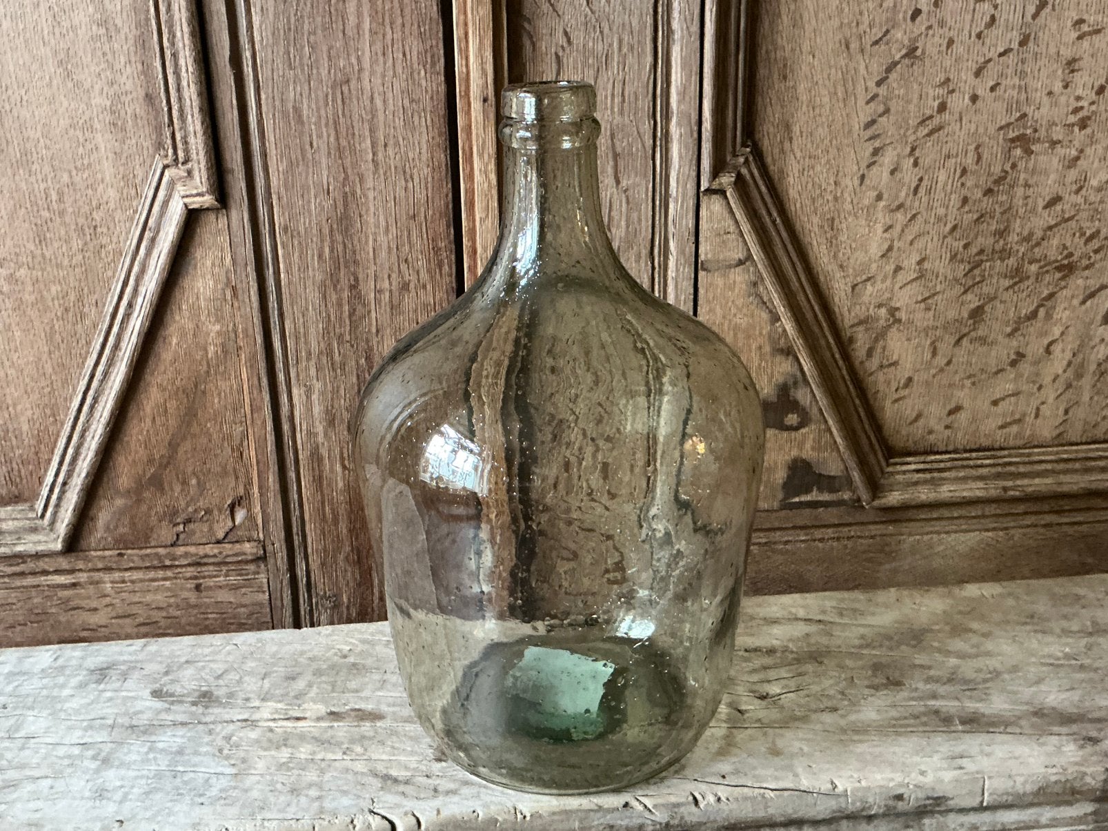 NIEUW bubbel goazen fles vaas amber kleurig, Ophalen of Verzenden, Nieuw