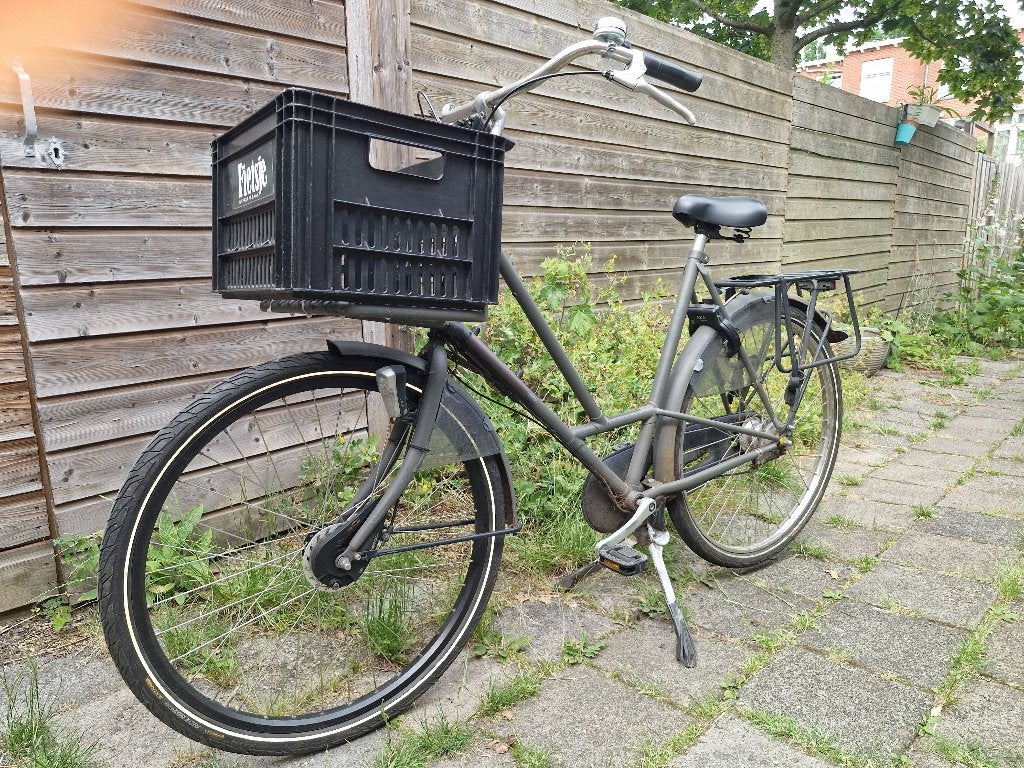 mat grijze damesfiets, Fietsen en Brommers, Fietsen | Dames | Damesfietsen, Gebruikt, Gazelle, (Extra) lage instap, Versnellingen