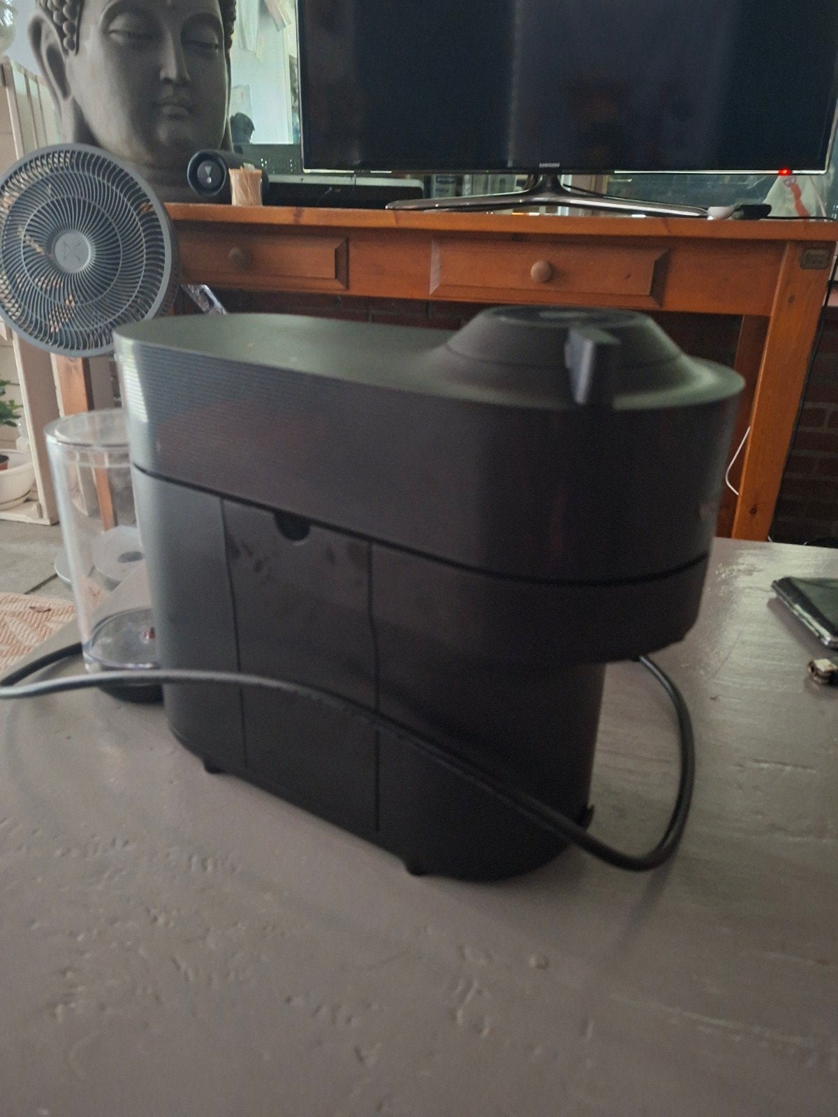 Nespresso Inissia Koffiemachine - Zwart, Ophalen, Koffiepads en cups, Gebruikt, Koffiemachine