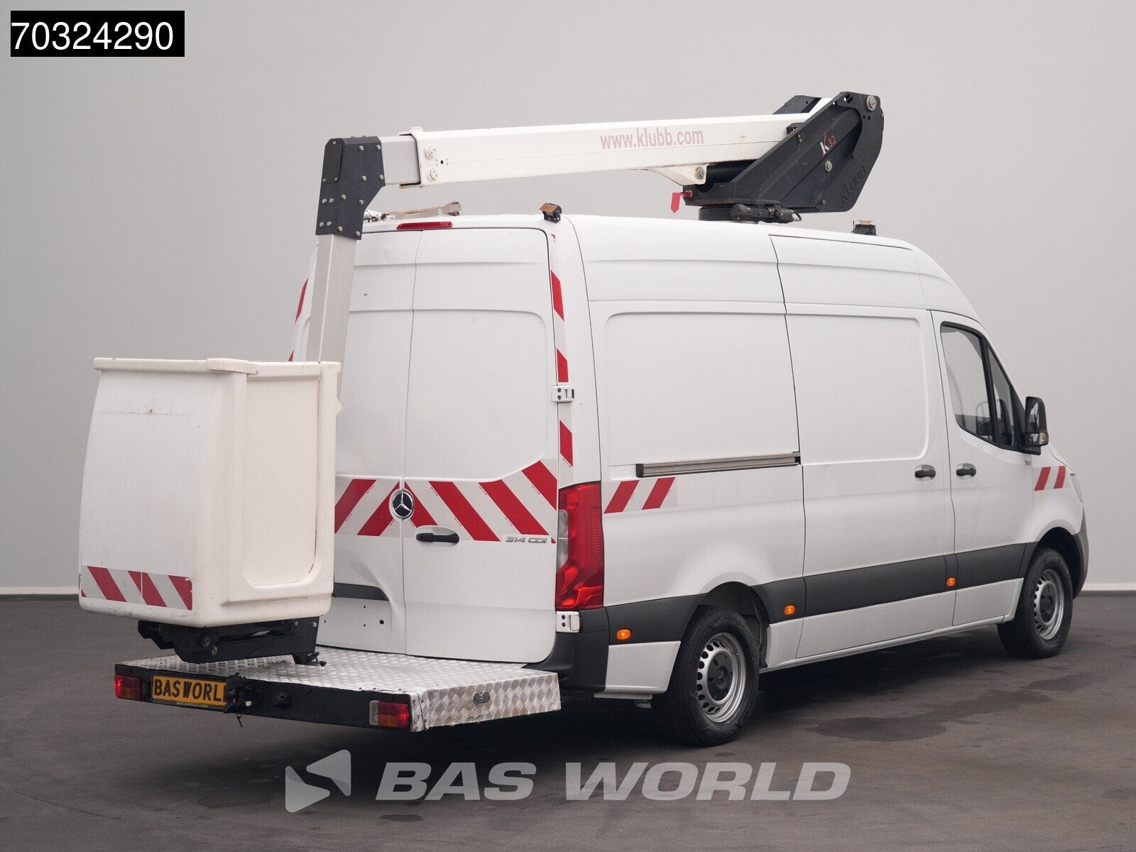 Mercedes Sprinter 314 CDI Hoogwerker 11m Werkhoogte Trekhaak, Auto's, Bestelauto's, Start-stop-systeem, Stof, Gebruikt, Euro 6