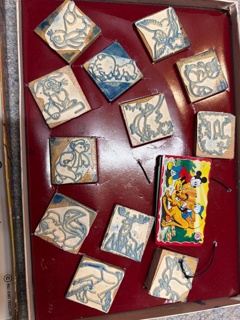 Vintage Disney Bambi Stempelset - Zeldzaam verzamelobject, Verzamelen, Dierenverzamelingen, Ophalen of Verzenden, Gebruikt, Wild dier