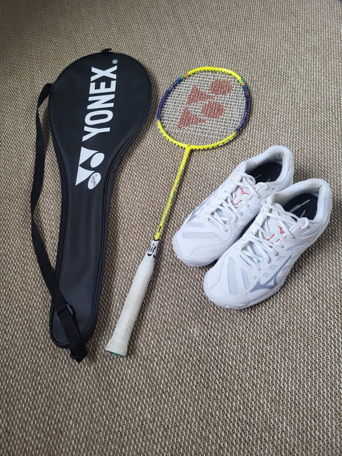 Badminton set, Sport en Fitness, Ophalen, Zo goed als nieuw, Schoenen