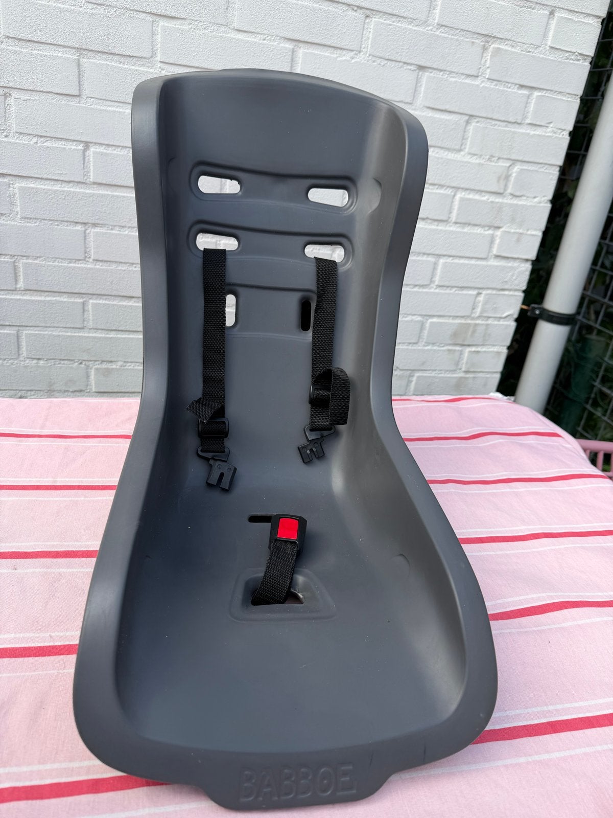 Babboe bakfiets zitje met gordel, Fietsen en Brommers, Fietsaccessoires | Fietsstoeltjes, Ophalen, Zo goed als nieuw, 0 t/m 18 kg