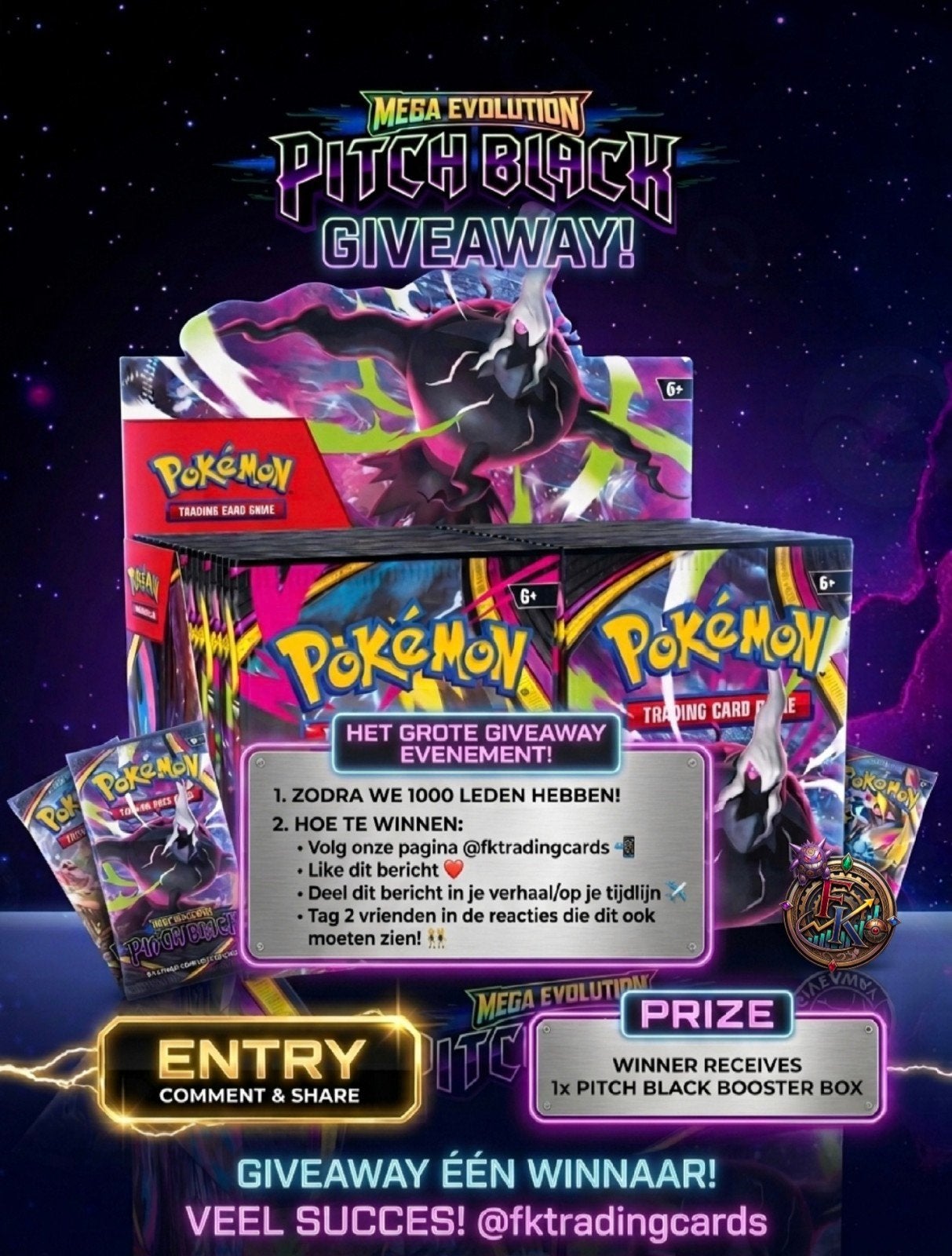 Pitch Black Boosterbox GIVEAWAY, Ophalen of Verzenden, Nieuw