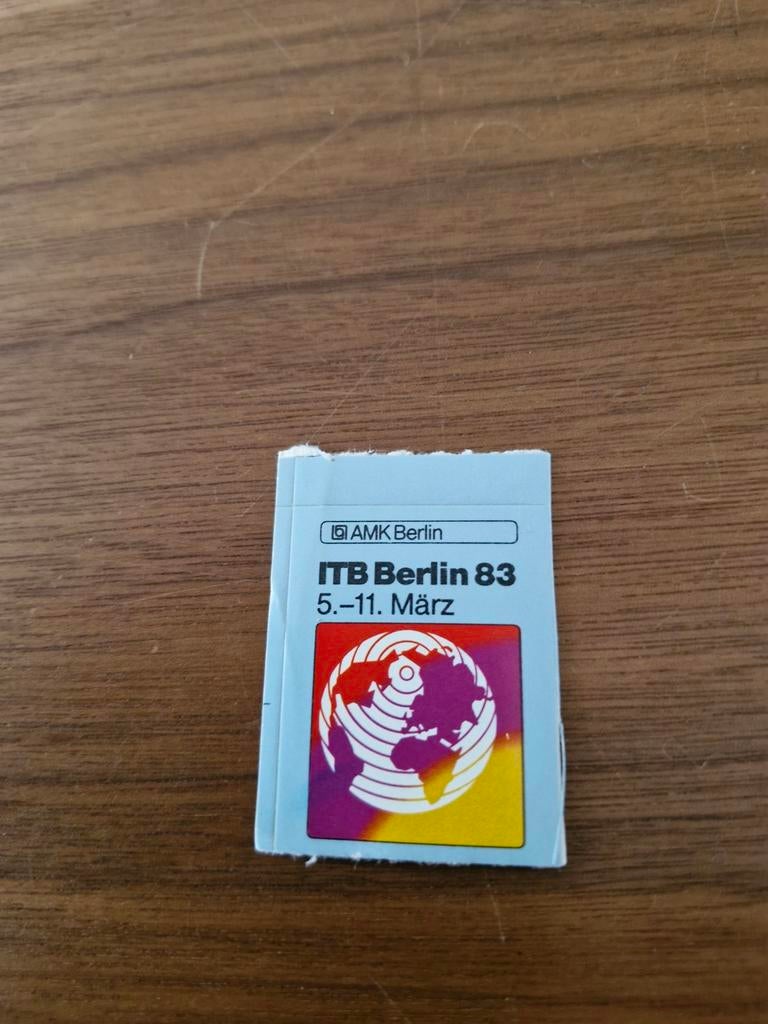 6944 Sticker ITB BERLIN 5-11 März, Ophalen of Verzenden