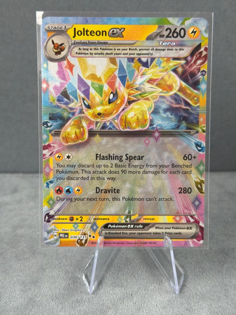 Jolteon ex Tera Pokémon Kaart (030/131) - Nieuwstaat, Ophalen of Verzenden, Zo goed als nieuw, Losse kaart, Foil