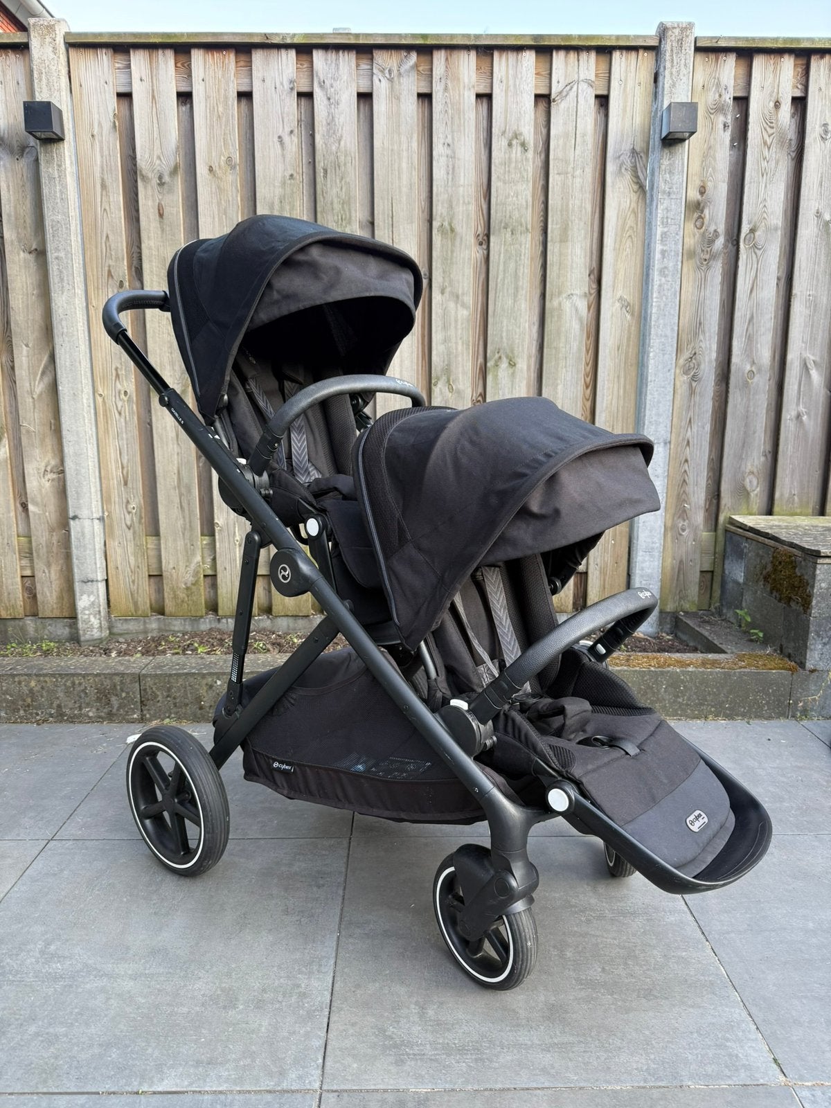 Cybex Gazelle S Duo - 2 zitjes Moon Black – zeer nette staat, Ophalen of Verzenden, Zo goed als nieuw
