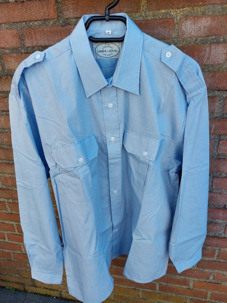 heren overhemd, Ophalen of Verzenden, Nieuw, Blauw, Halswijdte 41/42 (L)