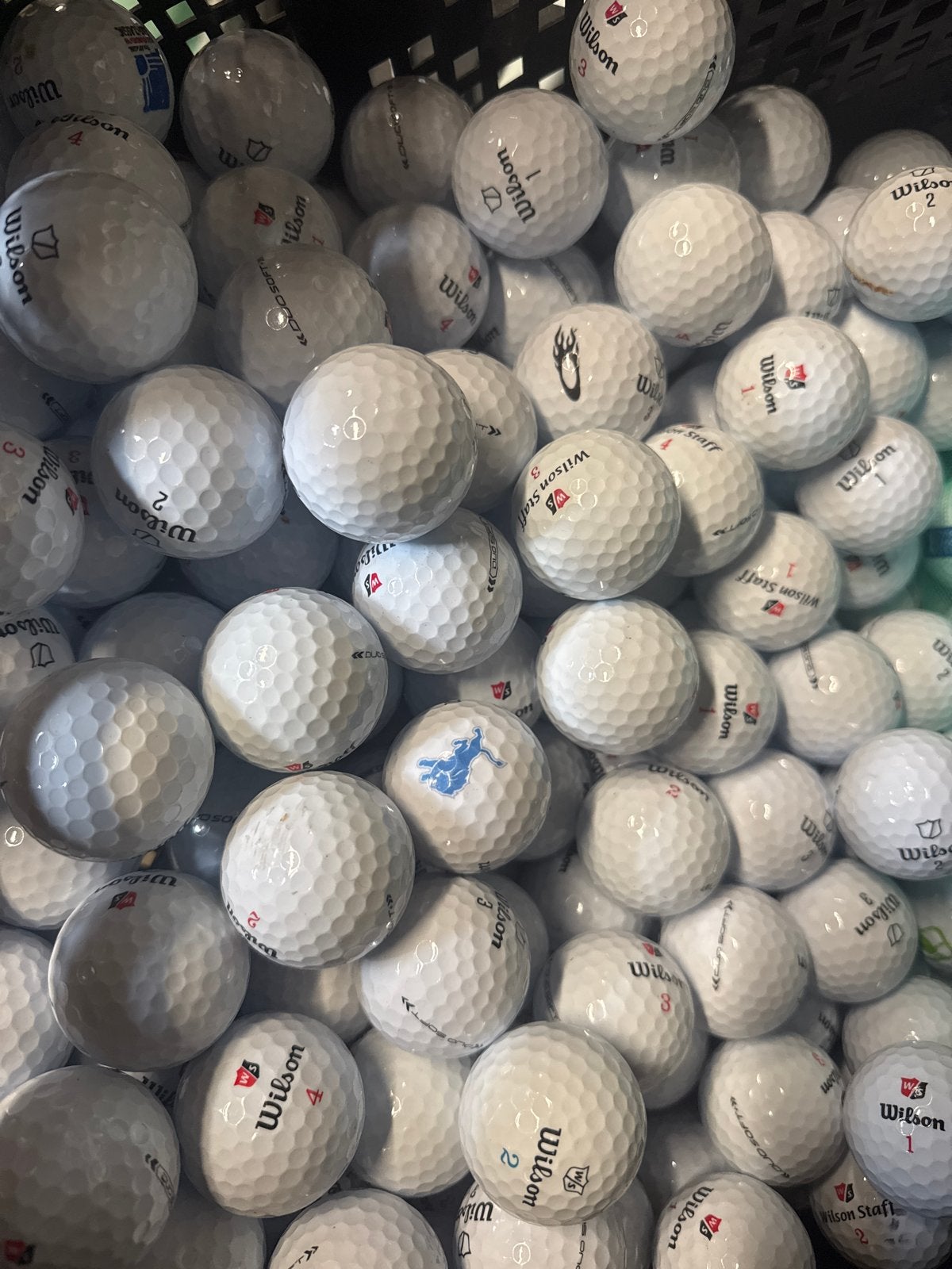 100 Wilson Duo Soft Golfballen - AAA Kwaliteit, Ophalen of Verzenden, Zo goed als nieuw, Bal(len), Overige merken