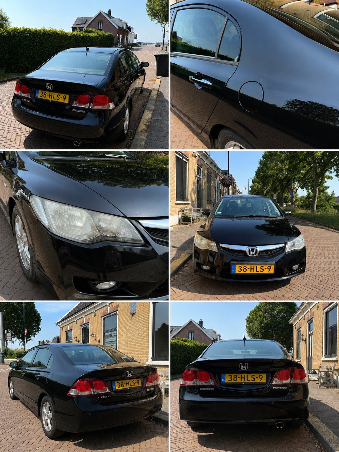 Honda Civic 1.3 Vtec Hybrid 4DR C-tr. 2009 Zwart, Auto's, Zwart, Origineel Nederlands, 22 km/l, Sedan