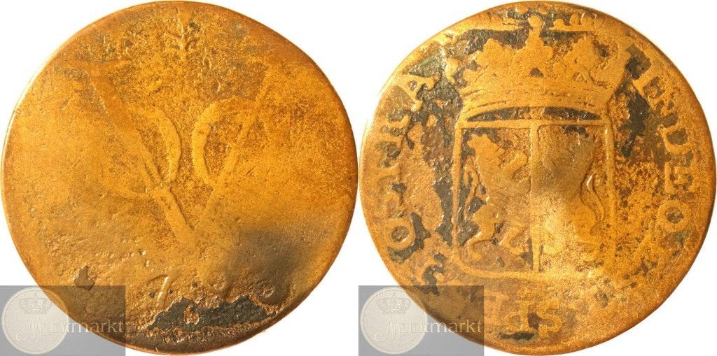 V.O.C. - Gelderland - Duit 1793 'Gelria', Ophalen of Verzenden, Vóór koninkrijk, Overige waardes, Losse munt