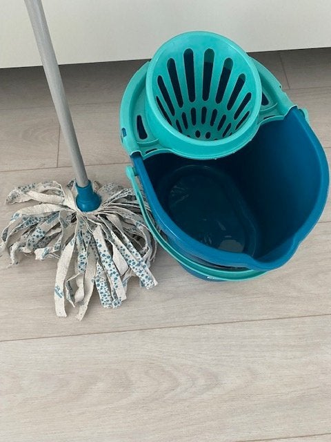 Leifheit emmer met stok en mop, Ophalen, Dweilemmer, -bak, of -wagen