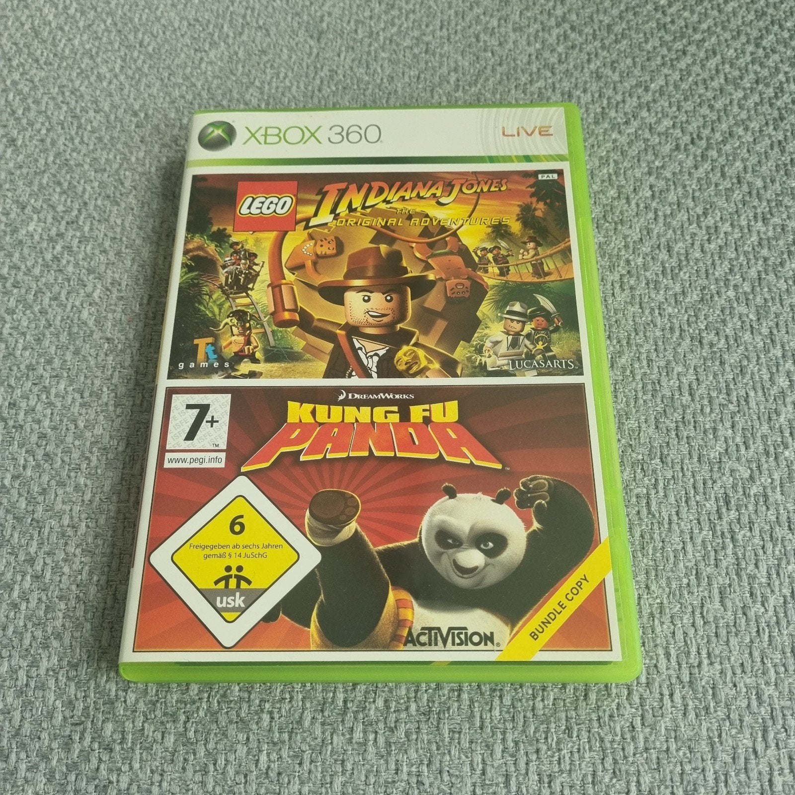 Xbox 360 lego indiana Jones / kung fu panda, Avontuur en Actie, Gebruikt, 1 speler, Ophalen of Verzenden