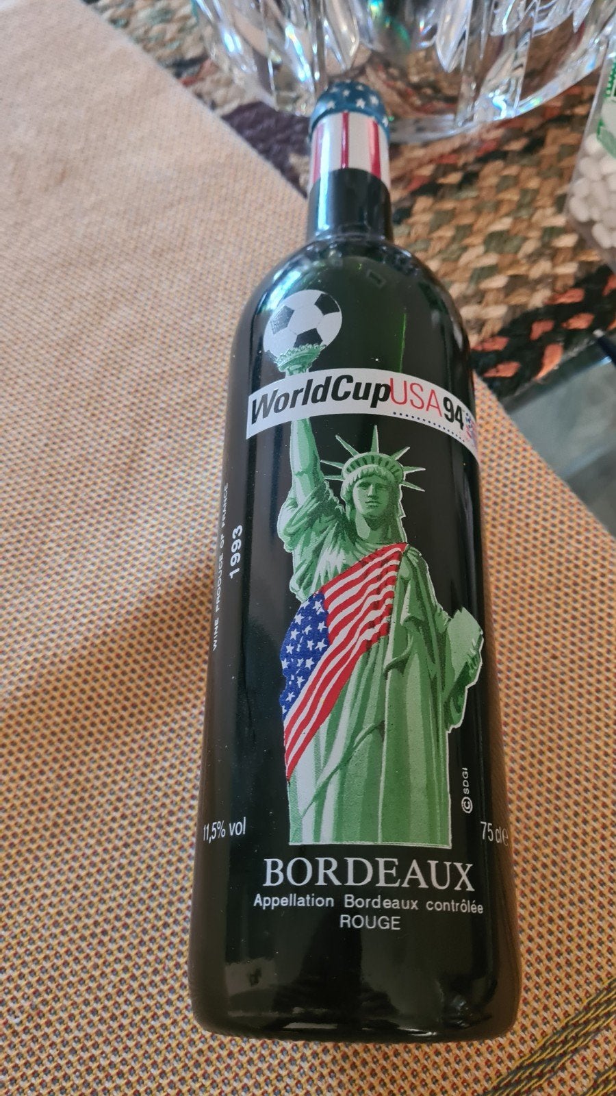 Bordeaux Wijn World Cup USA 94 - 1993, Ophalen, Frankrijk, Nieuw, Rode wijn