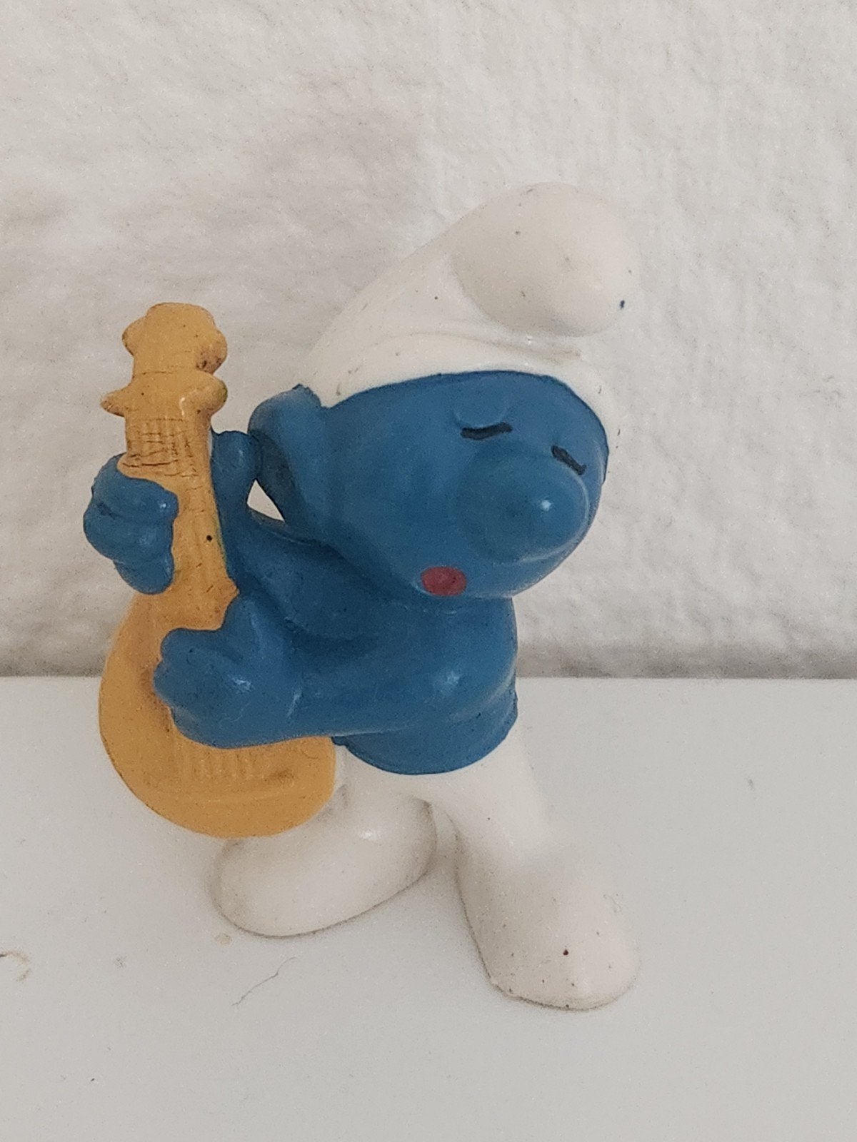 Peyo - Muzieksmurf - smurf met luit, Verzamelen, Ophalen of Verzenden, Gebruikt, Muzieksmurf, Poppetje, Figuurtje of Knuffel