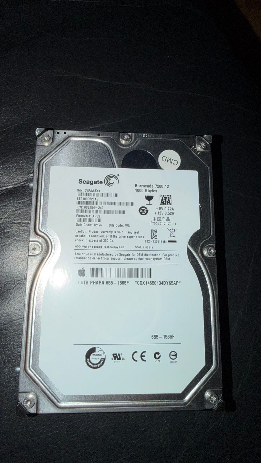 2x Seagate Barracuda ST31000528AS 7200 rpm 1TB, Computers en Software, Ophalen, Intern, Seagate, Zo goed als nieuw