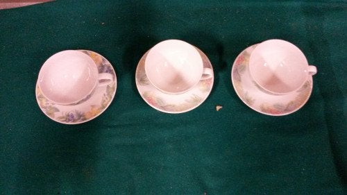 kop en schotel 3 stuks, Ophalen of Verzenden, 'T Olde Gre-j, Info@toldegrej.nl, Endepoelstraat 20f Didam