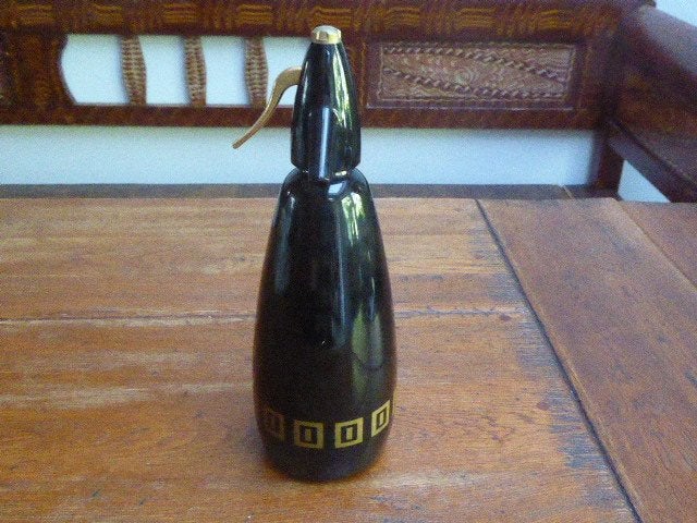 Vintage BOC zwart-gouden soda siphon, soda sifon, Ophalen of Verzenden