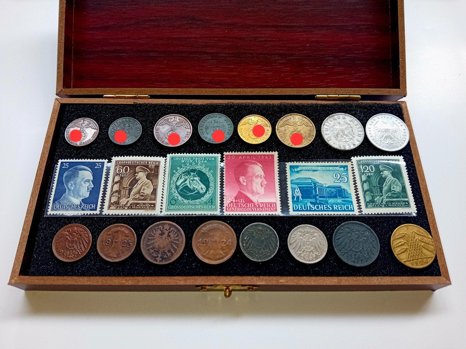 WO2 & Weimar Set - Uitgebreide Reeks Reichspfennig & Zegels, Verzamelen, Ophalen of Verzenden, Landmacht, Duitsland, Helm of Baret