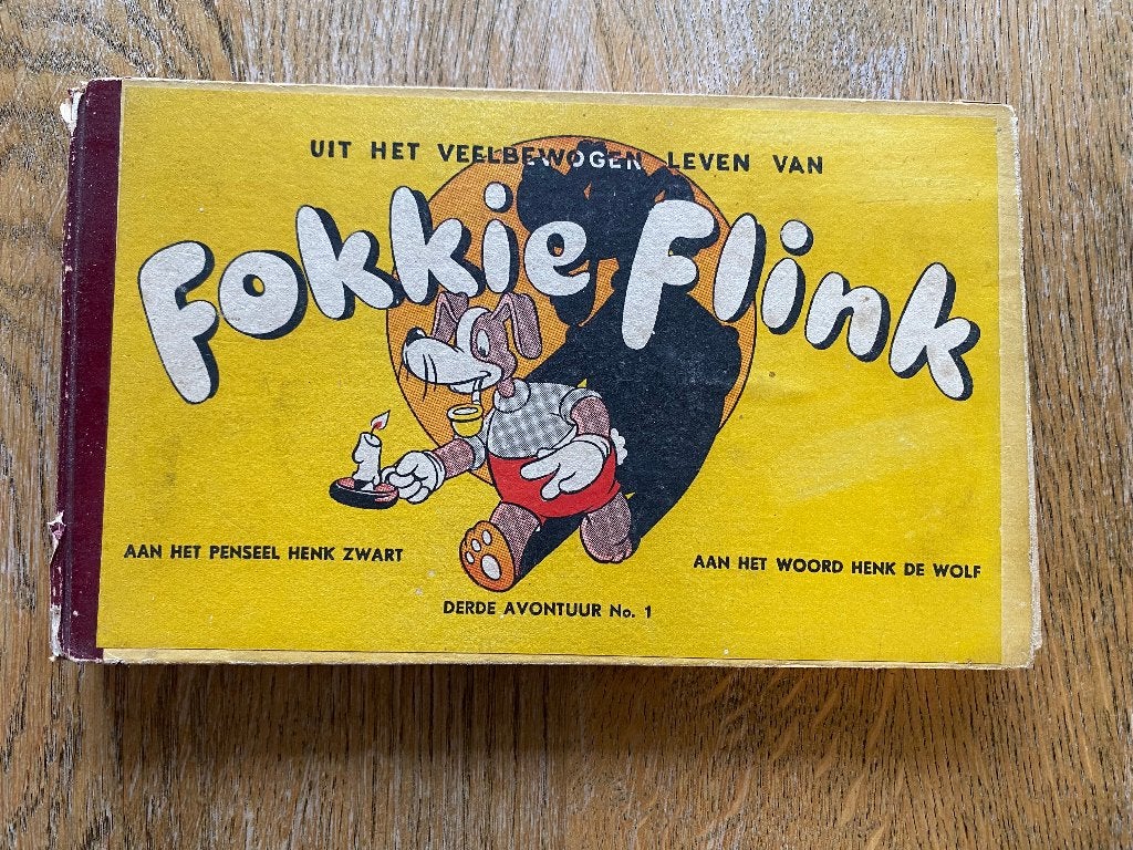 Uit het veelbewogen leven van Fokkie Flink, Boeken, Gelezen, Henk de Wolf, Henk Zwart, Eén stripboek, Ophalen of Verzenden