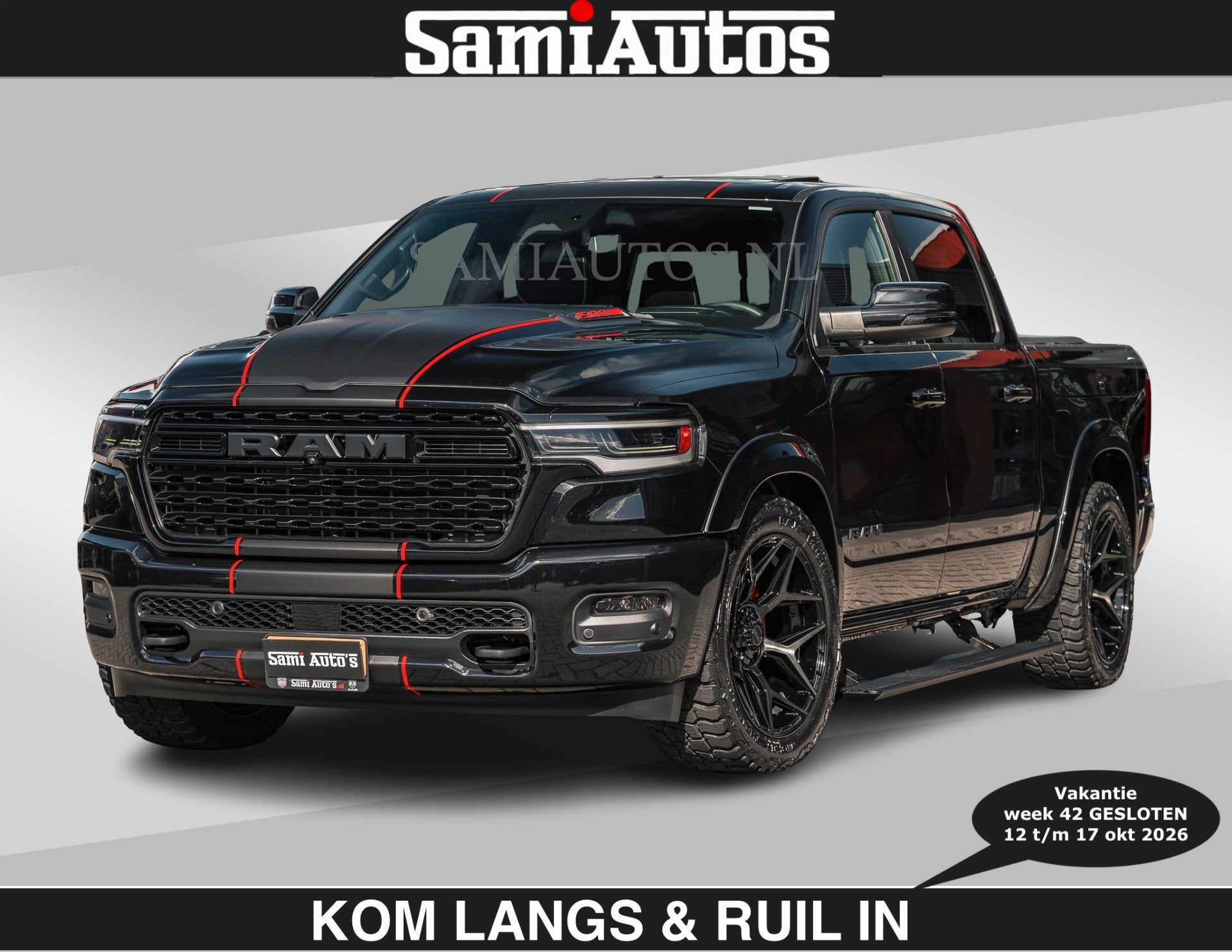 Dodge Ram HULK PACKAGE | Limited Night H.O 540HP €84950,-, Auto's, Automaat, Dealer onderhouden, Met garantie (alle), Zwart