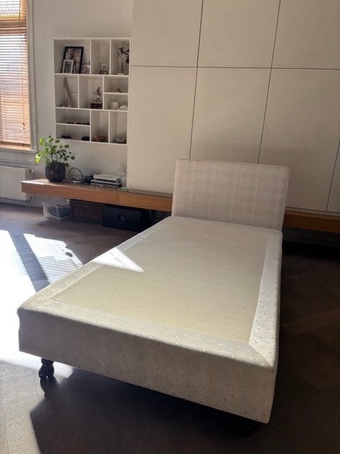 Pullman Boxspring, Ophalen, Eenpersoons, Beige, 200 cm