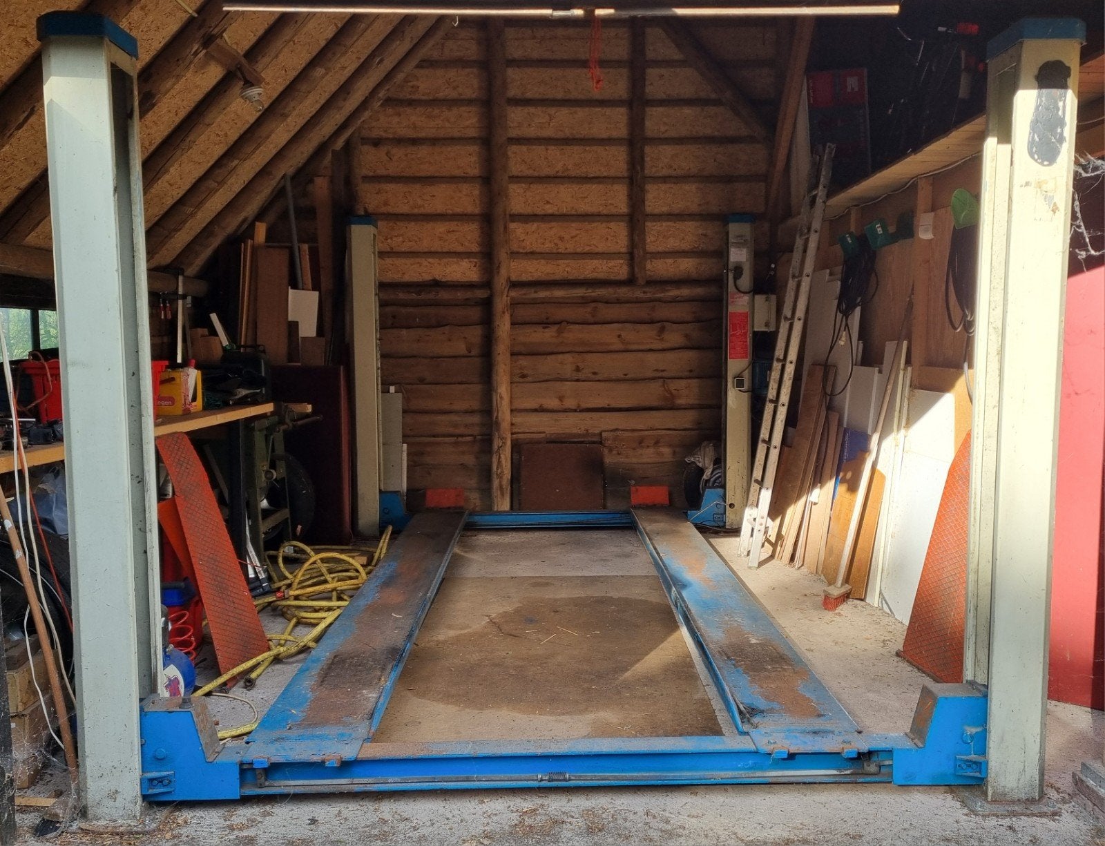 OMCN Hefbrug 3200 kg 4 koloms voor voertuigen, Ophalen, Gebruikt