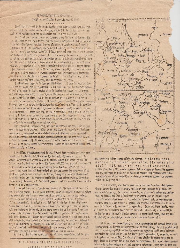 verzetskrant speciale uitgave nr. 46 trouw 31 maart oorlog, Verzamelen, Ophalen of Verzenden, 1940 tot 1960, Nederland, Krant