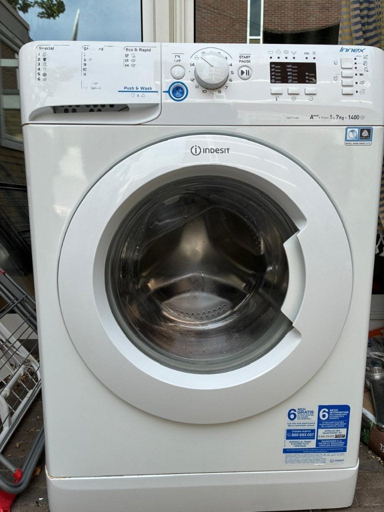 Indesit Washing Machine 7 kg, Witgoed en Apparatuur, Ophalen, Gebruikt, Energieklasse A of zuiniger, Voorlader