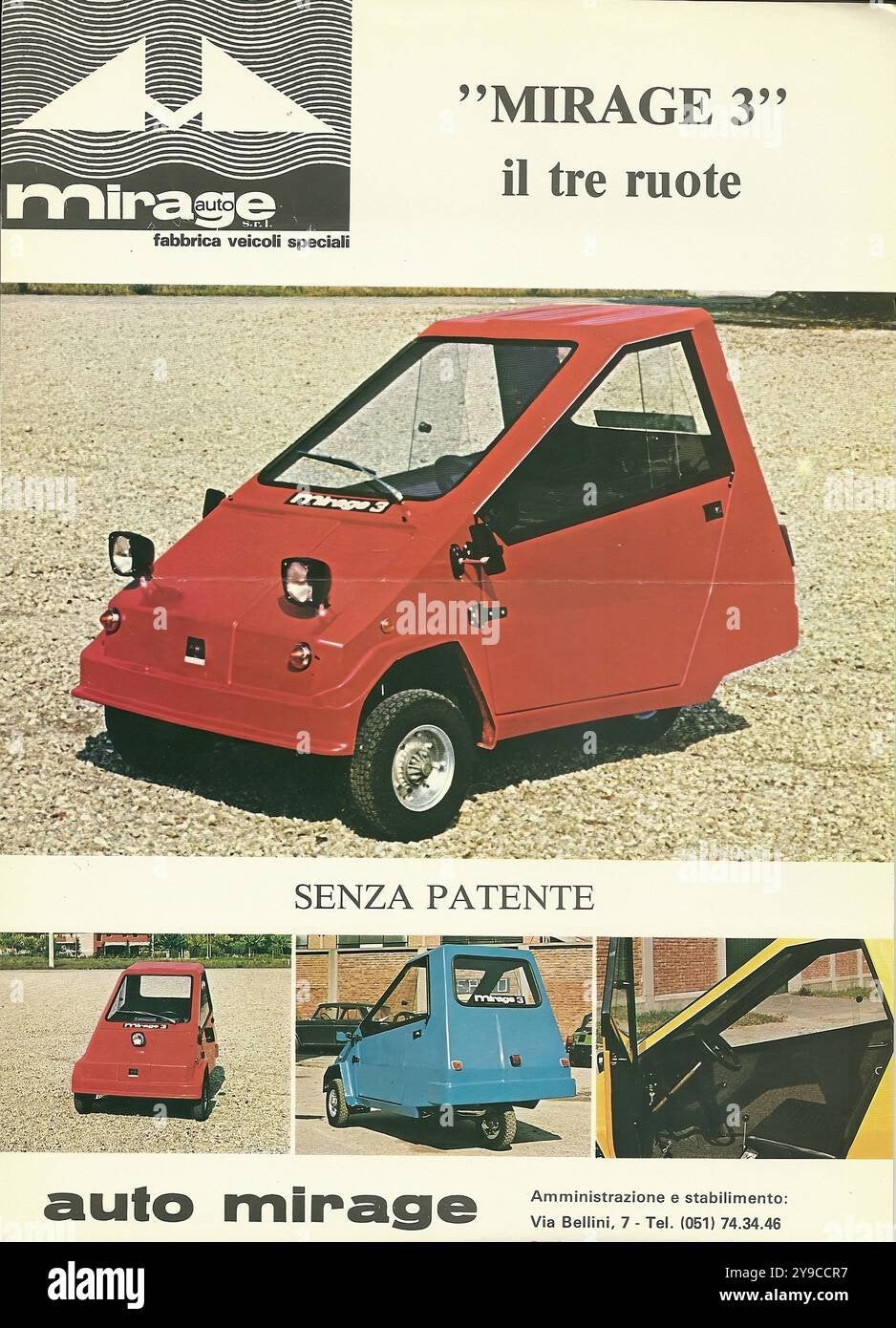 Automirage 3 3 wieler Oldtimer, Ophalen