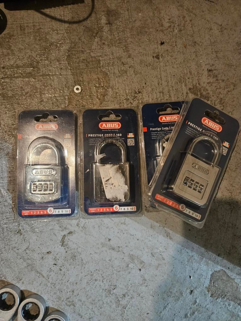 Abus hangslot prestige 160 4 stuks, Ophalen of Verzenden, Nieuw