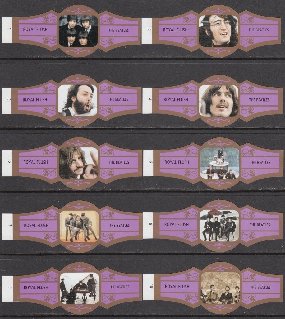 Sigarenbanden van The Beatles, Royal Flush 1-10 paars-goud, Ophalen of Verzenden, Nieuw, Sigarenbandjes