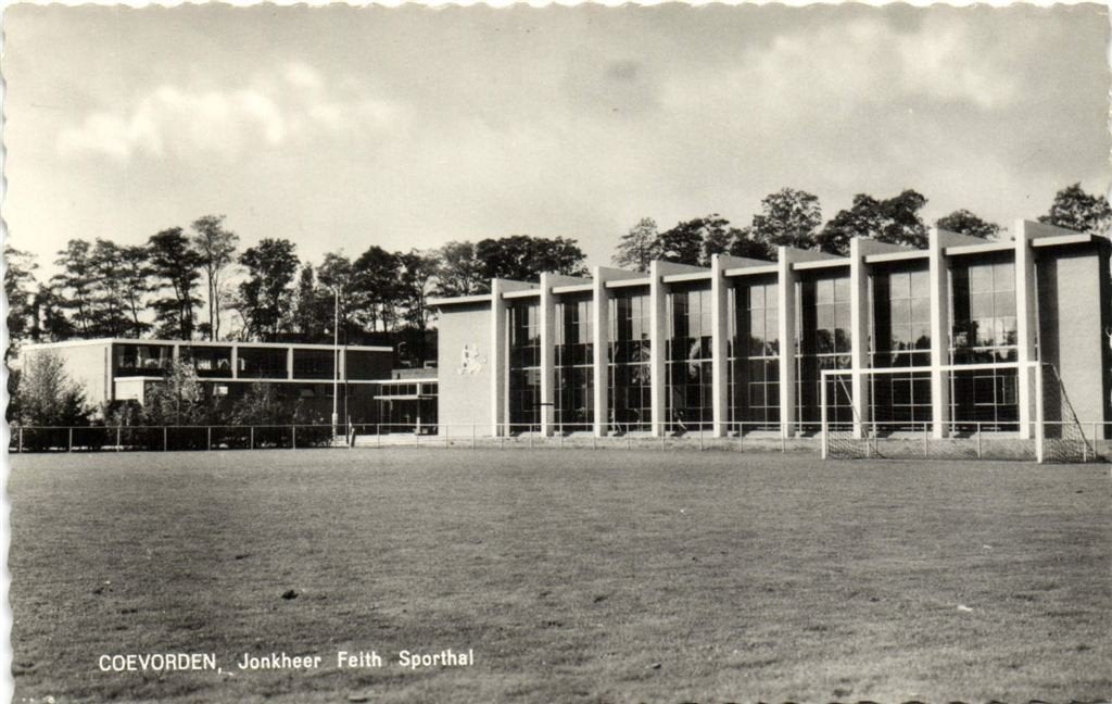 Coevorden, Jonkheer Feith Sporthal - gelopen, Ophalen of Verzenden, 1960 tot 1980, Gelopen, Friesland