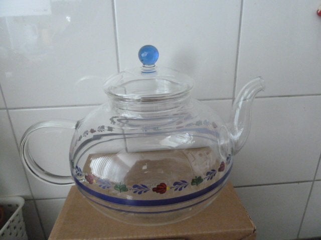 Glazen theepot Boerenbont - Nw in verpakking, Huis en Inrichting, Keuken | Servies, Nieuw, Ophalen of Verzenden, Glas, Royal Boch