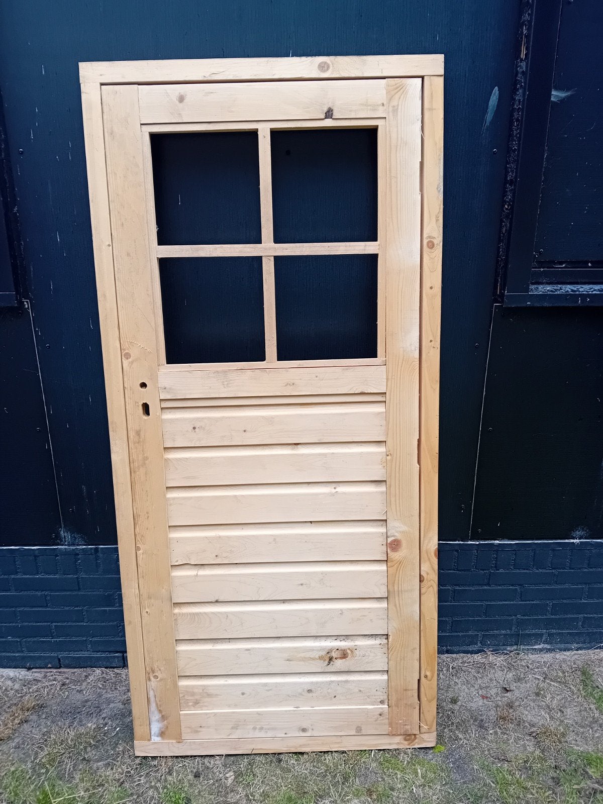 Nieuw Houten(Blokhut)Buitendeur incl.kozijn en Raamkozijn., Doe-het-zelf en Verbouw, 80 tot 100 cm, Minder dan 200 cm, Nieuw, Ophalen of Verzenden