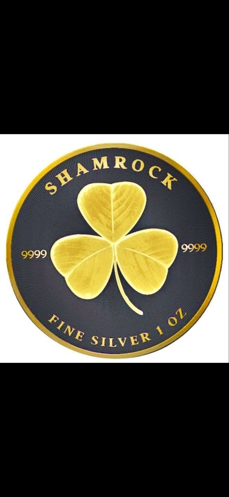 2022 Niue Shamrock 1 oz Zilveren Munt 24kt Goud Verguld, Ophalen of Verzenden, Zilver