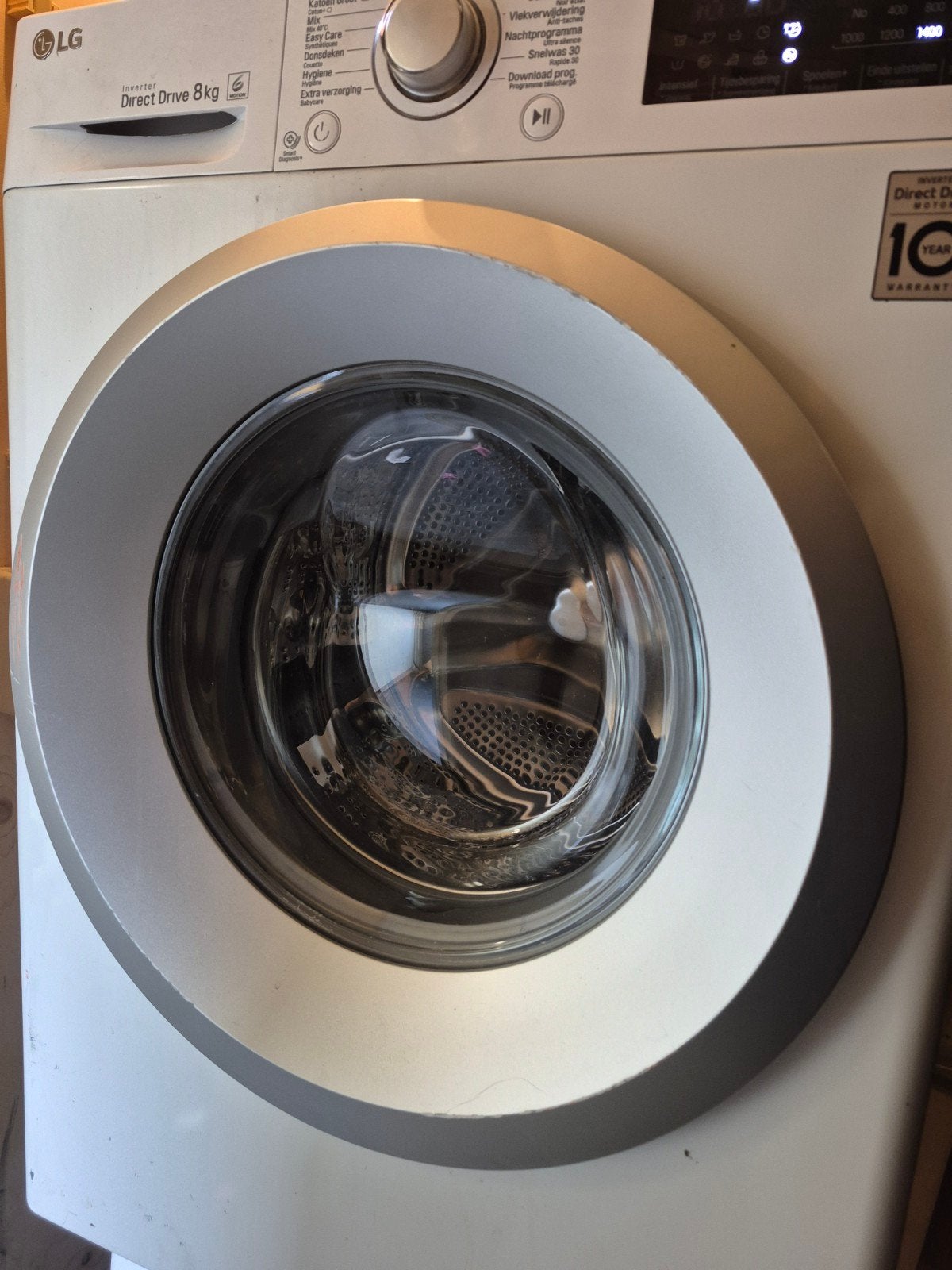 LG Inverter Direct Drive Wasmachine Gratis Bezorging (Lees), Ophalen, 1200 tot 1600 toeren, Gebruikt, 8 tot 10 kg
