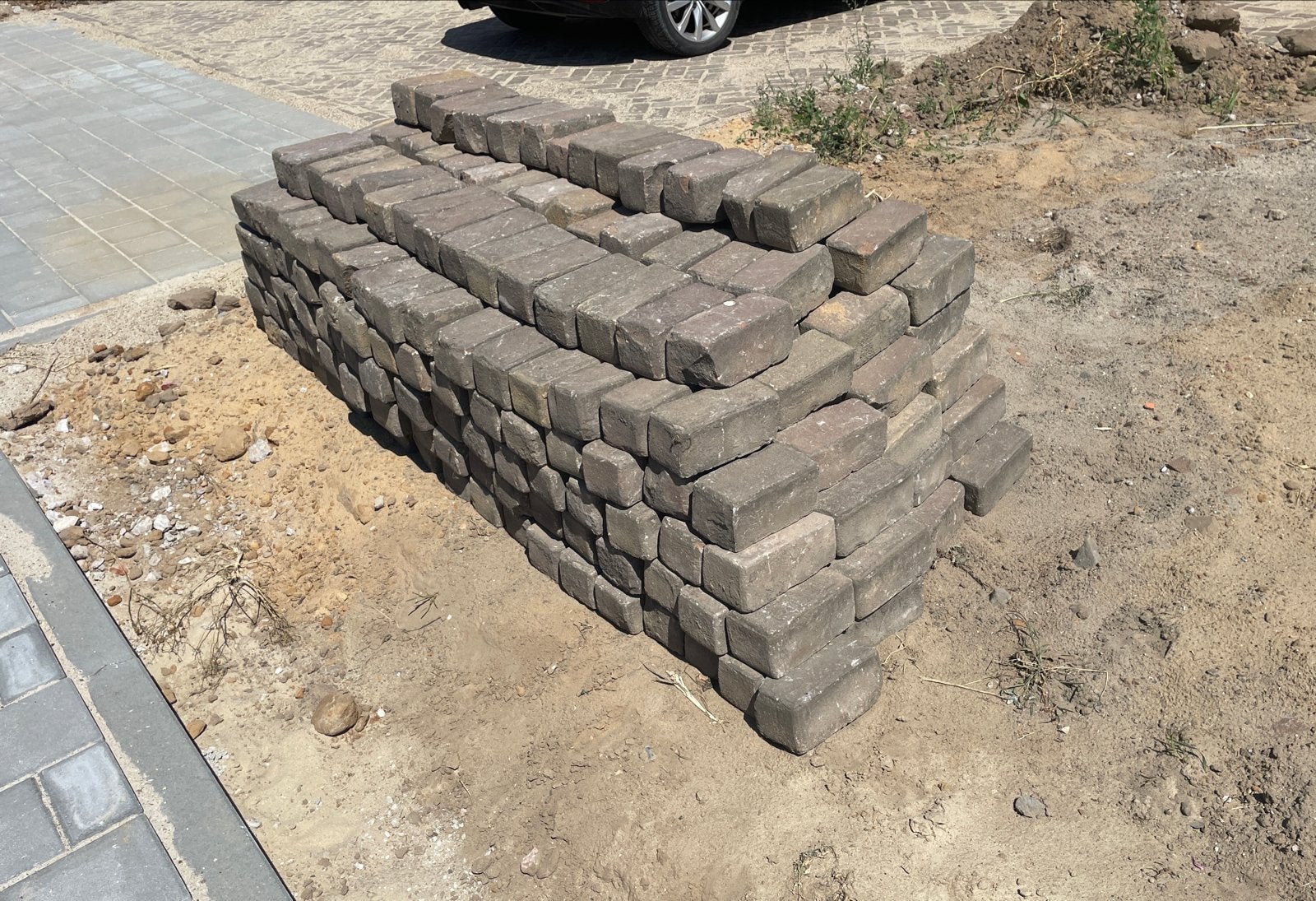 Gebruikte gebakken klinkers 7 m2.    Maat 20x10 x8 cm, Ophalen, Overige materialen, Gebruikt, Klinkers