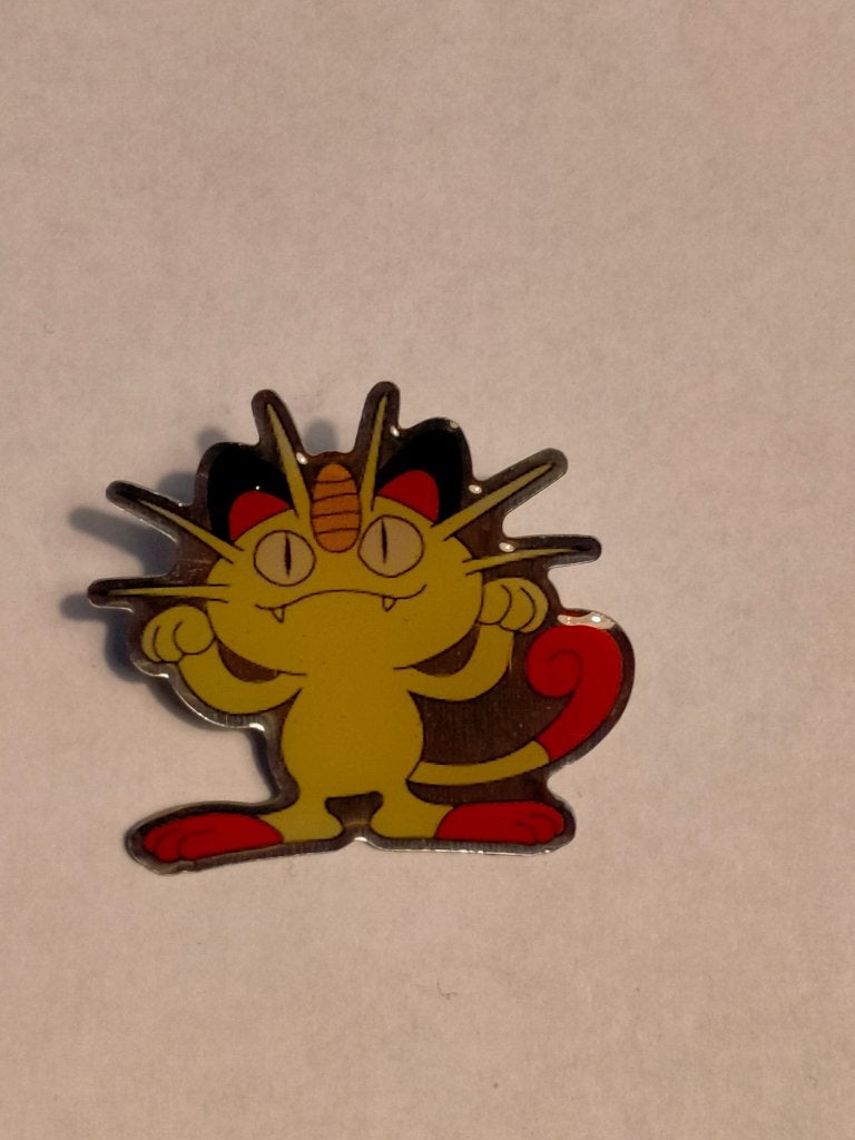 Pokemon Meowth kat tekenfilm tv logo vintage pin RARE, Verzenden, Gebruikt