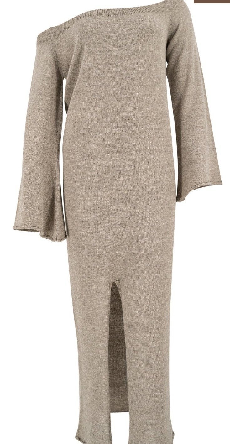 Moost Wanted Gebreide Jurk Maat L - Off-shoulder met Split, Maat 42/44 (L), Ophalen of Verzenden, Zo goed als nieuw, Moost Wanted