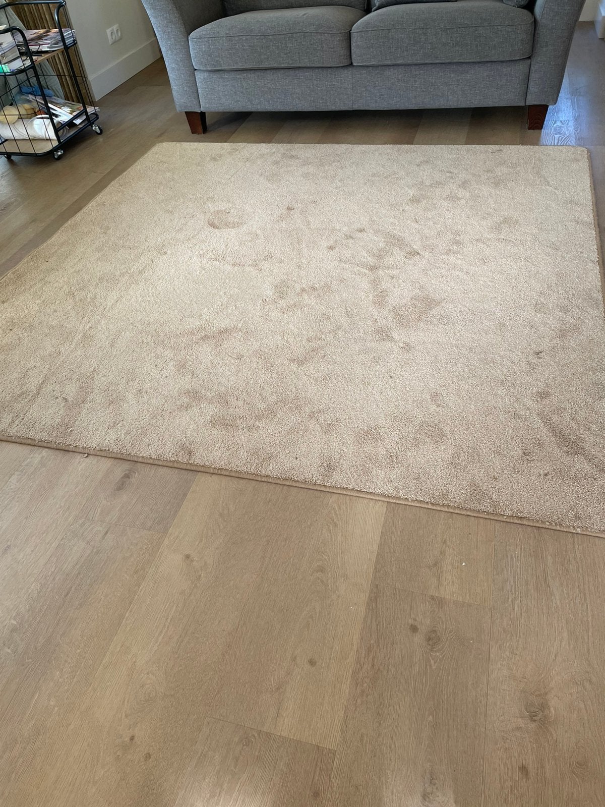Vloerkleed 200 x 200 cm, Huis en Inrichting, Ophalen, Gebruikt, Beige, Tapijt