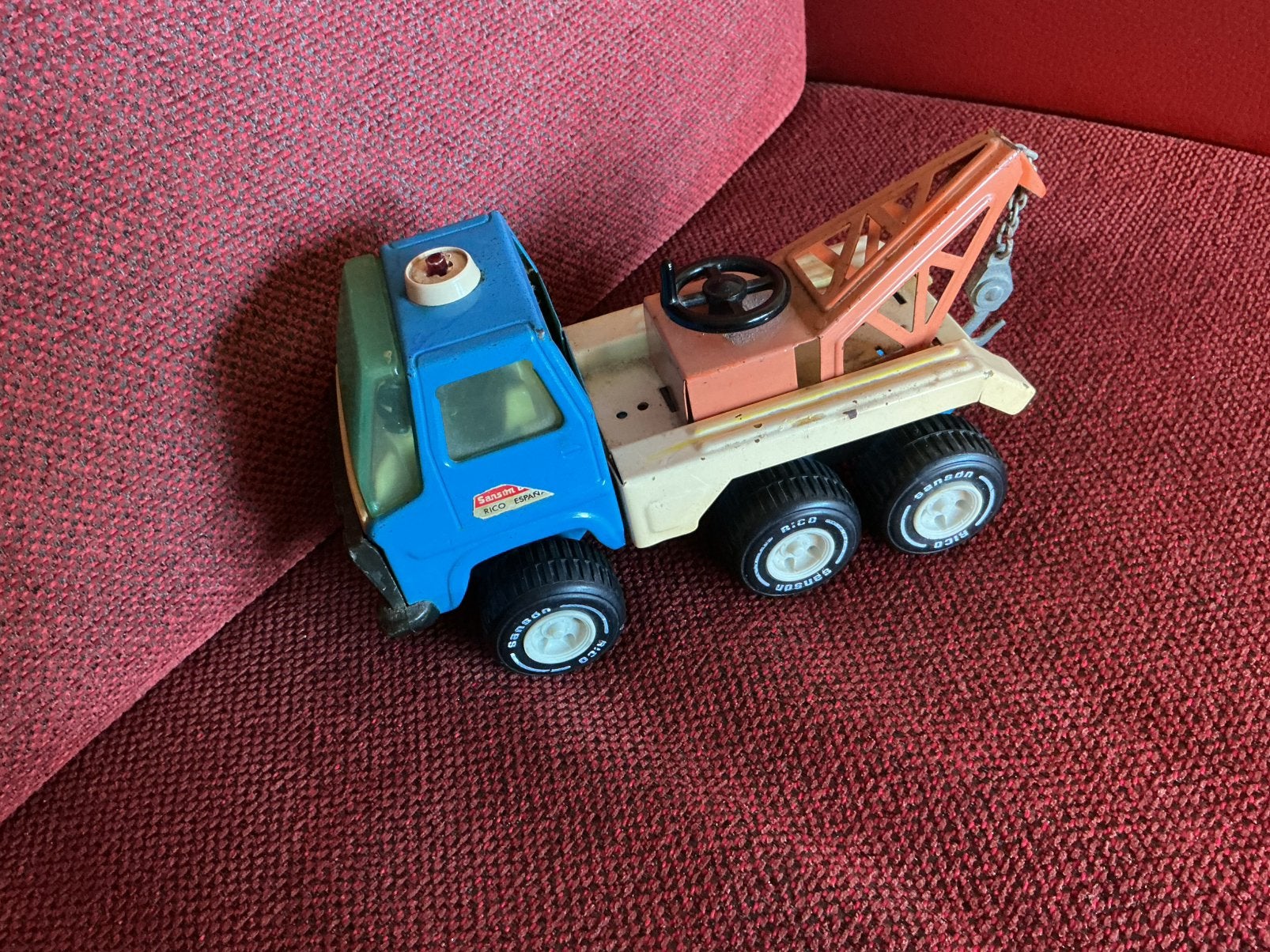 Rico Sansón takelwagen / Kraanwagen vintage Spanje, Ophalen of Verzenden, Gebruikt