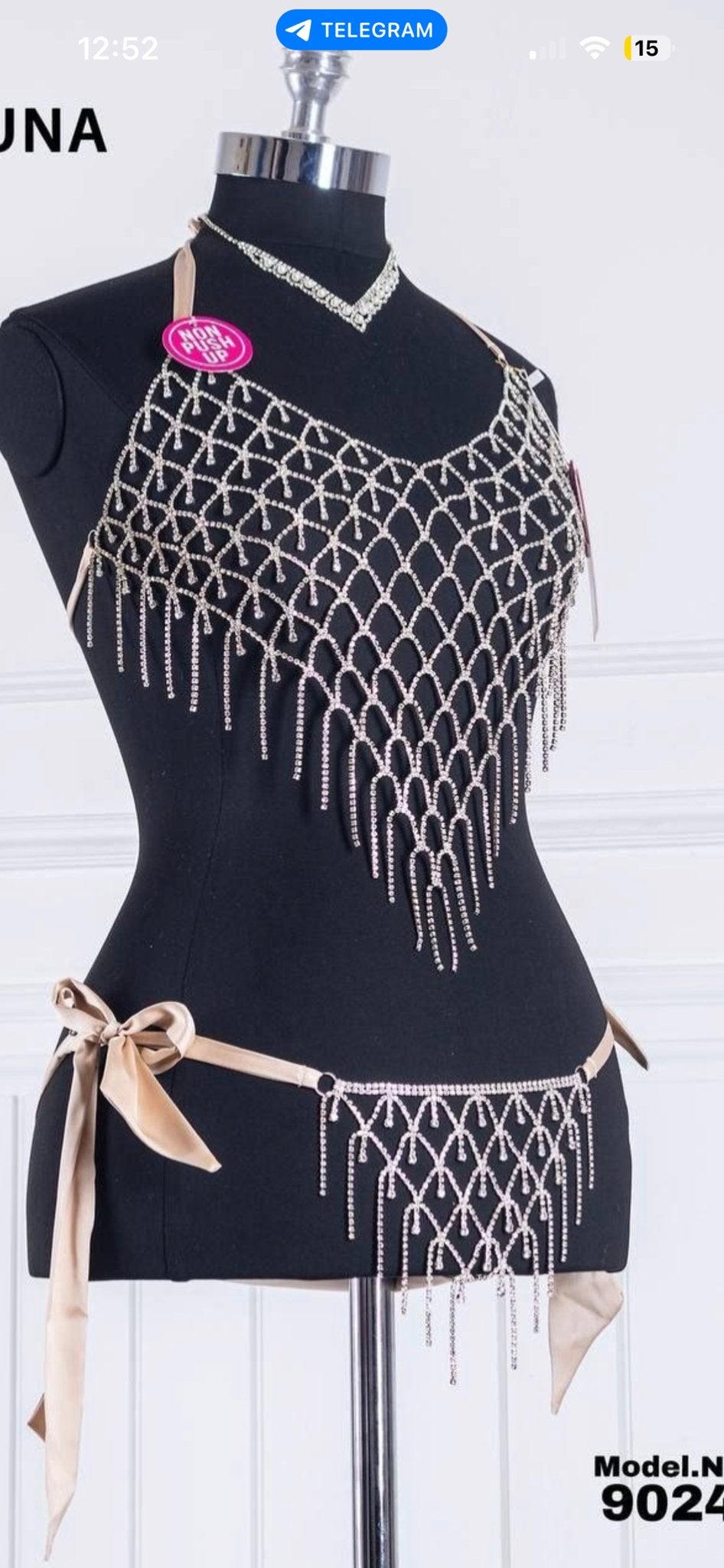 Strass Body Chain Top & Taille Ketting Set, Overige materialen, Nieuw, Ophalen of Verzenden, Zilver