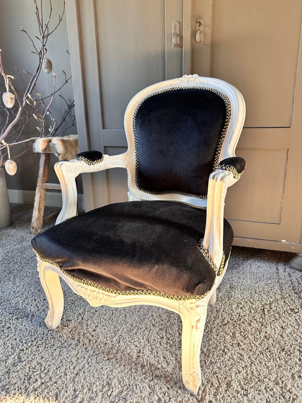 Antieke Kinderstoel - Barok Stijl/ Brocante, Ophalen
